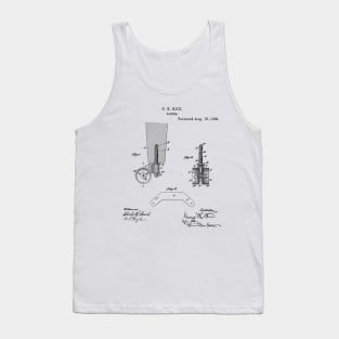 Caster Vintage Patent Hand Drawing Tank Top
